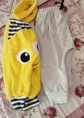 3 ila 6 ay Sarı Nakışlı Erkek Bebek iki parça iade kabul - Görsel 4