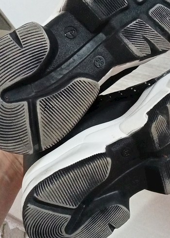 iki kez giyildi Siyah Bağcıklı gizli Topuk Kadın Spor Ayakkabı - Görsel 4