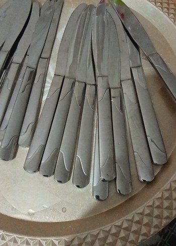 Gri-20 adet 10 tane küçük 10 tane büyük boy Bıçak Seti - Görsel 5