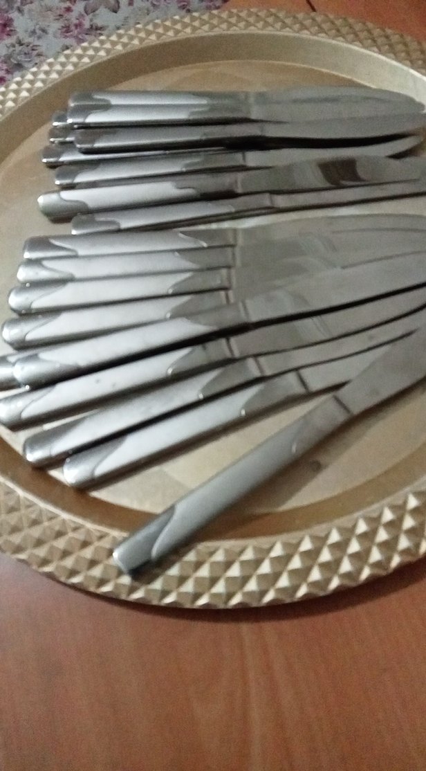 Gri-20 adet 10 tane küçük 10 tane büyük boy Bıçak Seti - Görsel 3