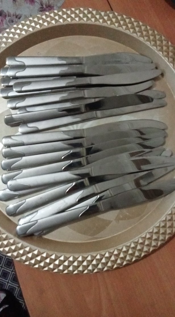 Gri-20 adet 10 tane küçük 10 tane büyük boy Bıçak Seti - Görsel 2