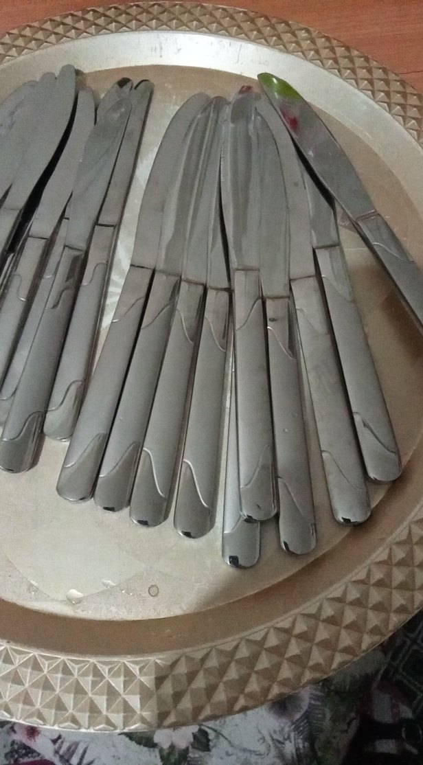 Gri-20 adet 10 tane küçük 10 tane büyük boy Bıçak Seti - Görsel 5