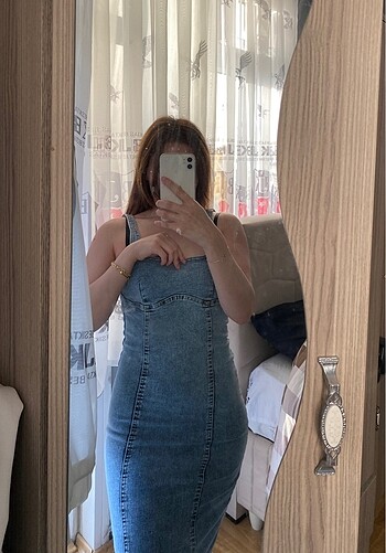 Diğer Zara model kot elbise