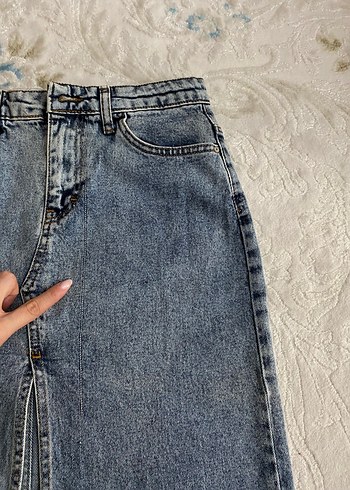 31 Beden Zara model yırtmaçlı kot etek