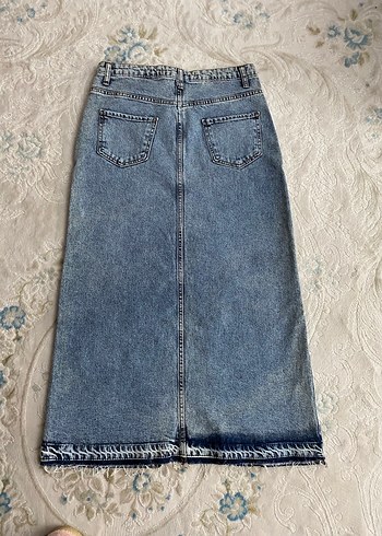 31 Beden mavi Renk Zara model yırtmaçlı kot etek