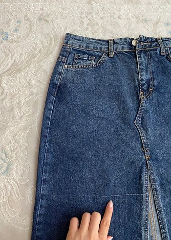 31 Beden Zara model yırtmaçlı kot etek