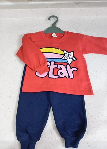 1 Yaş Beden kırmızı Renk 1 yaş Çocuk pijama takımı