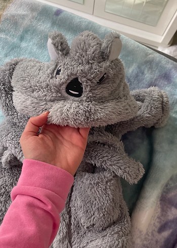 Nakışlı Gri Erkek Çocuk Bornoz - Görsel 3