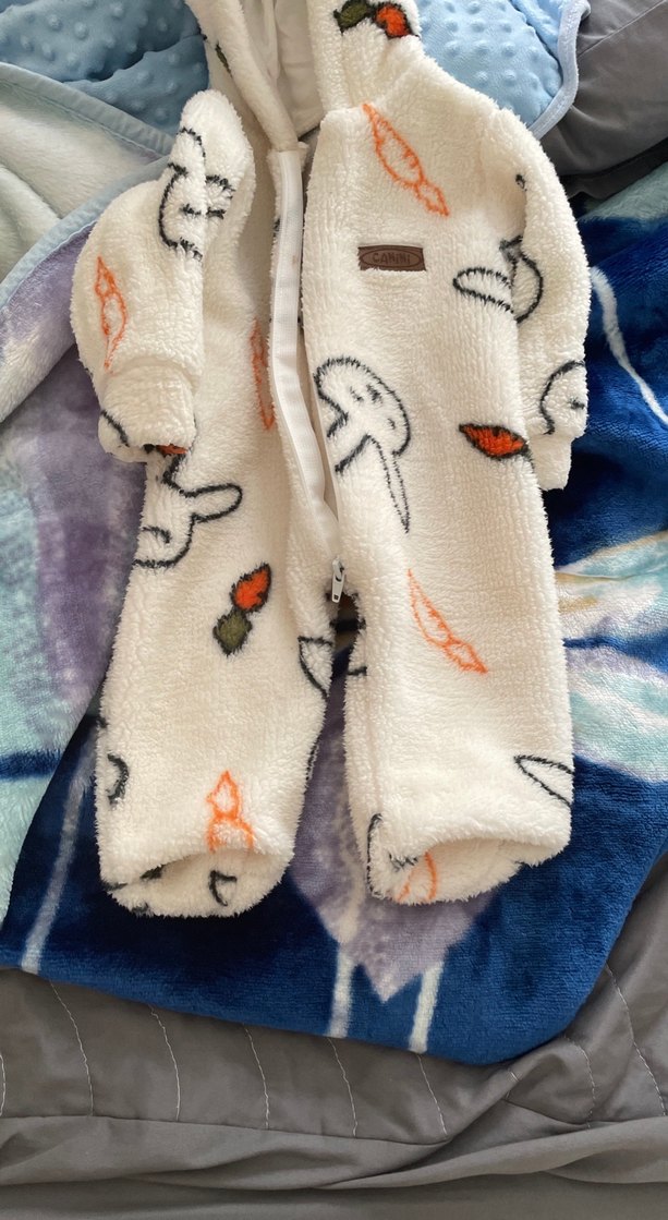 Beyaz Desenli Bebek Erkek Tulumu - Görsel 4