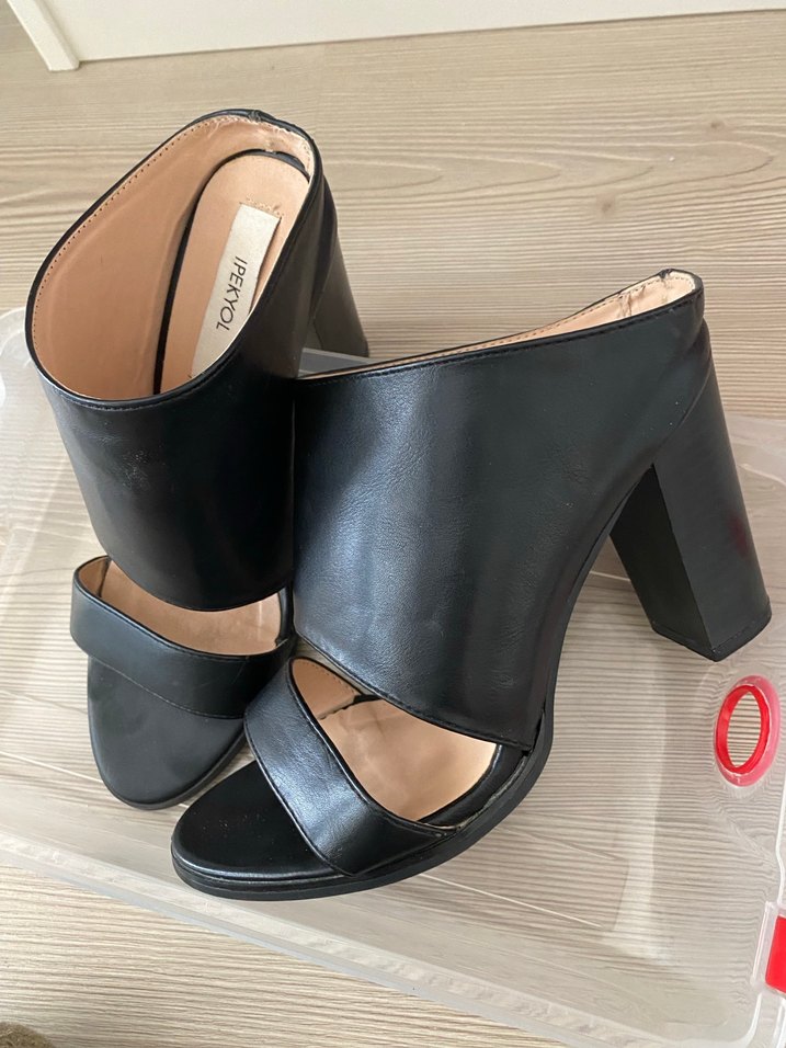 Siyah İpekyol Kadın Topuklu Sandalet - Görsel 2