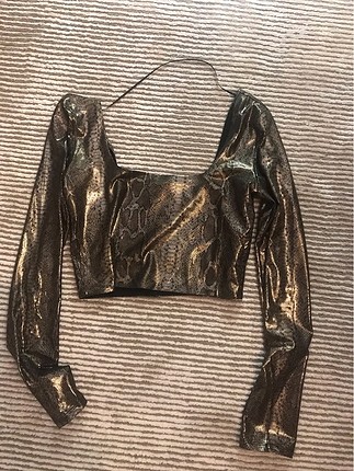 Bershka metalik bluz