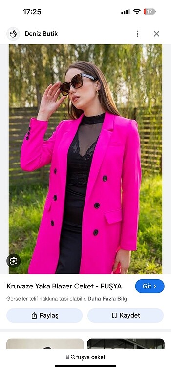 Fulya pembe blazer ceket