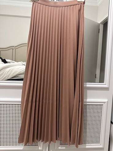 xs Beden Pileli etek gül kurusu