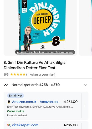  8. Sınıf Din Kültürü ve Ahlak Bilgisi Konu Anlatımlı Defter