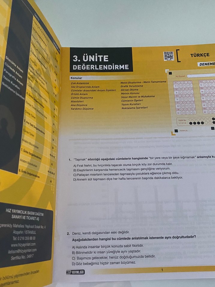 8. Sınıf Türkçe Kazanım Denemeleri - Görsel 3