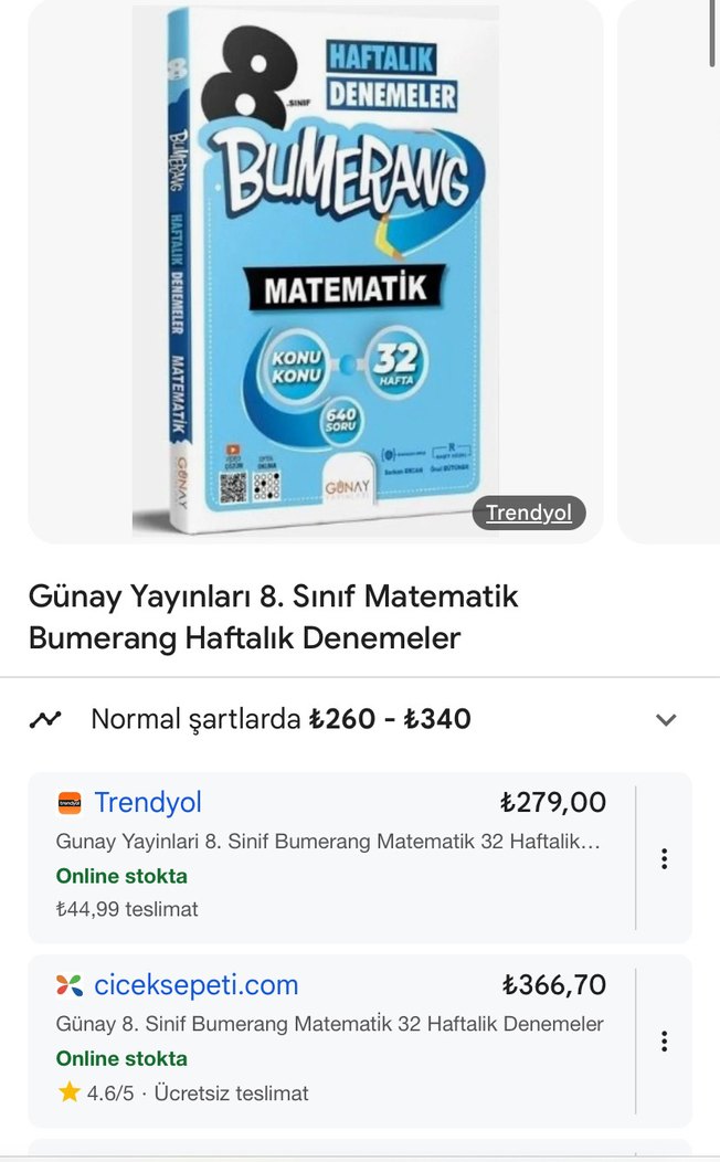 8. Sınıf Matematik Deneme - Görsel 4