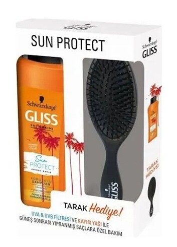 Scwarzkopf Gliss Sun Protect Şampuan 500ml + Tarak Hediye 