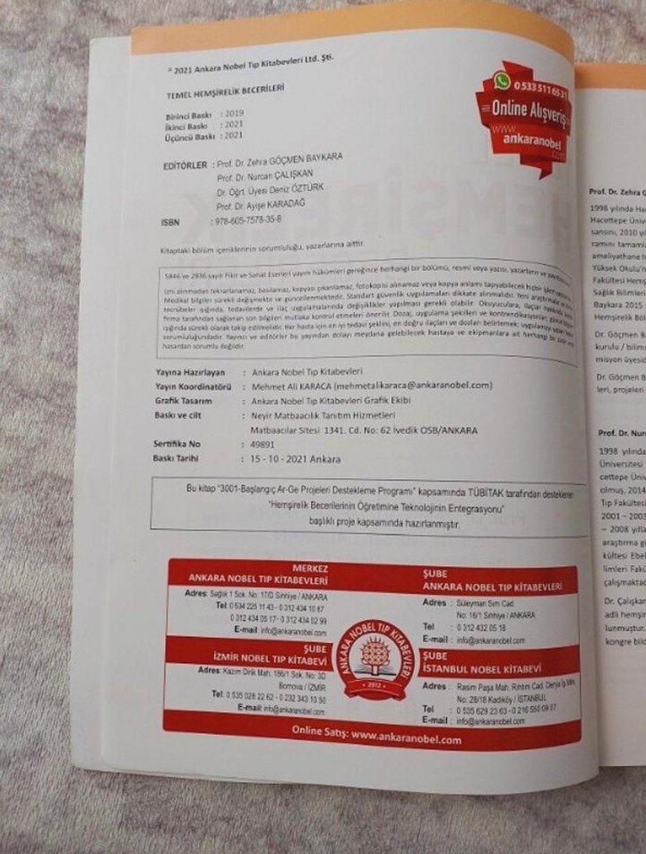 temel hemşirelik becerileri 3.baskı - Görsel 2