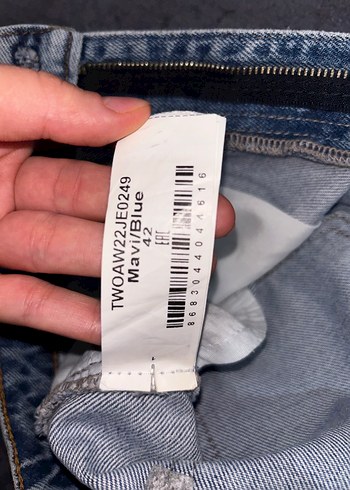 Trendyol Kadın Mavi Denim Jean 42 beden - Görsel 5