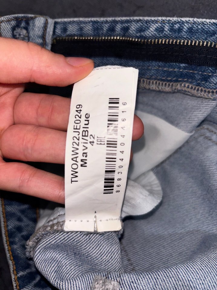 Trendyol Kadın Mavi Denim Jean 42 beden - Görsel 5