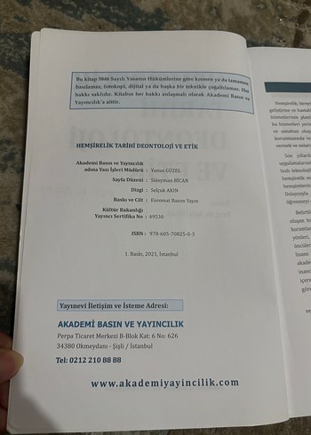 Hemşirelik Tarihi, Deontoloji ve Etik Kitabı - Görsel 2