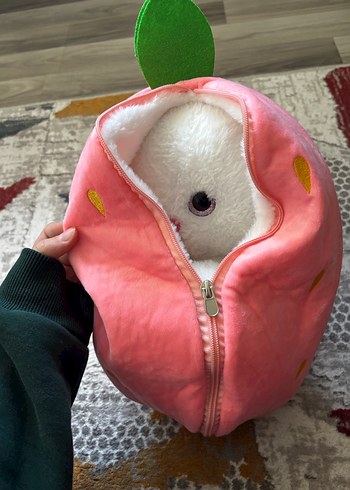 Beyaz Peluş Tavşan Oyuncak - Görsel 3