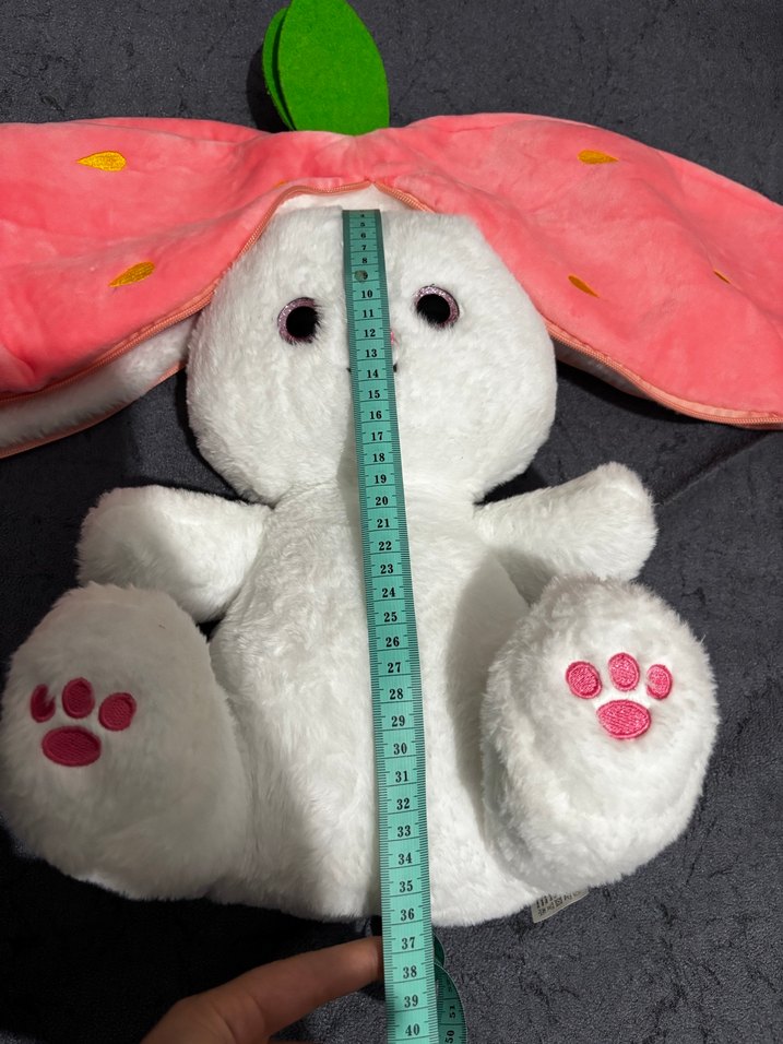 Beyaz Peluş Tavşan Oyuncak - Görsel 5