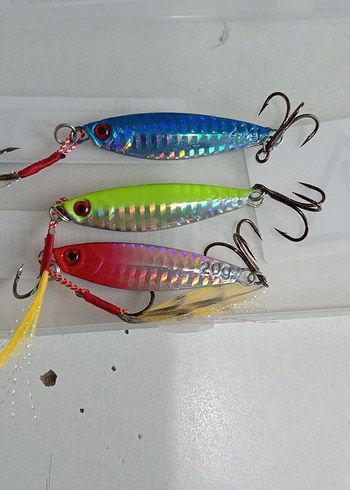 Renkli Metal Balıkçı Yemleri 3'lü Set - Görsel 2