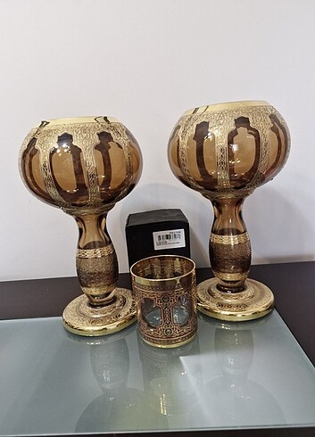 Beden altın Renk Sultanahmet mumluk ve şamdan