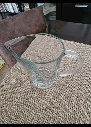 Beden beyaz Renk Şeffaf Cam Kulplu Sürahi pasabahce