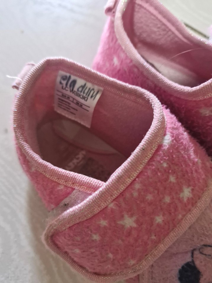 Kız Çocuk Pembe Minnie Nakışlı Sıcak Terlik - Görsel 3