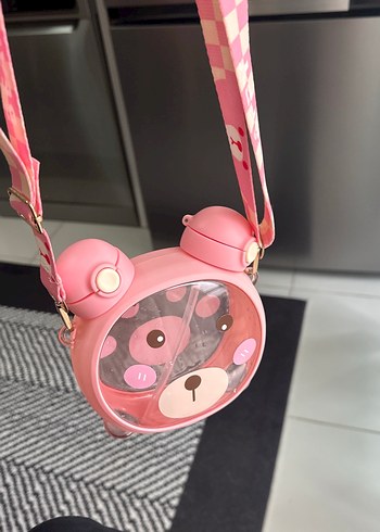 Pembe Ayıcık Desenli Çocuk Termos Şişesi - Görsel 4