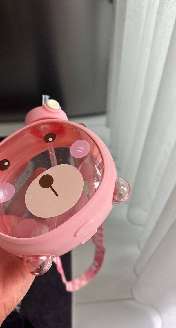 Pembe Ayıcık Desenli Çocuk Termos Şişesi - Görsel 3