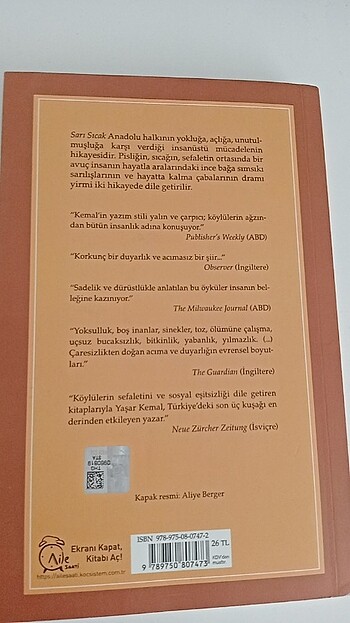  Yaşar Kemal Sarı Sıcak