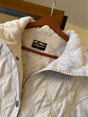 l Beden camel Renk Uzun oversize mont içi tüylü