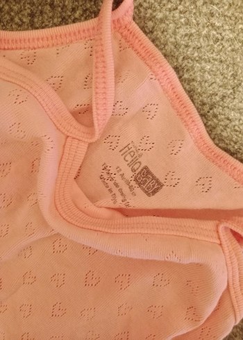 Pembe Askılı Kız Bebek Body - Görsel 2