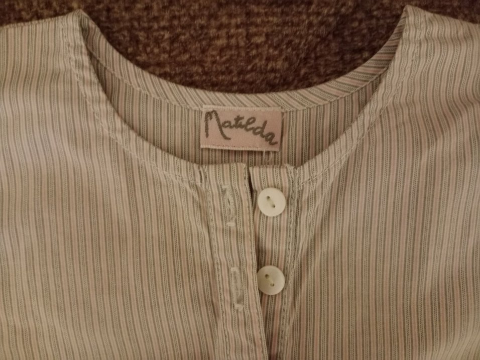 Bej Kız Çocuk Keten Gömlek - Görsel 2