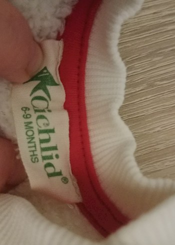 Kız Çocuk Beyaz Peluş Geyik Desenli Kazak 6-9 ay - Görsel 3