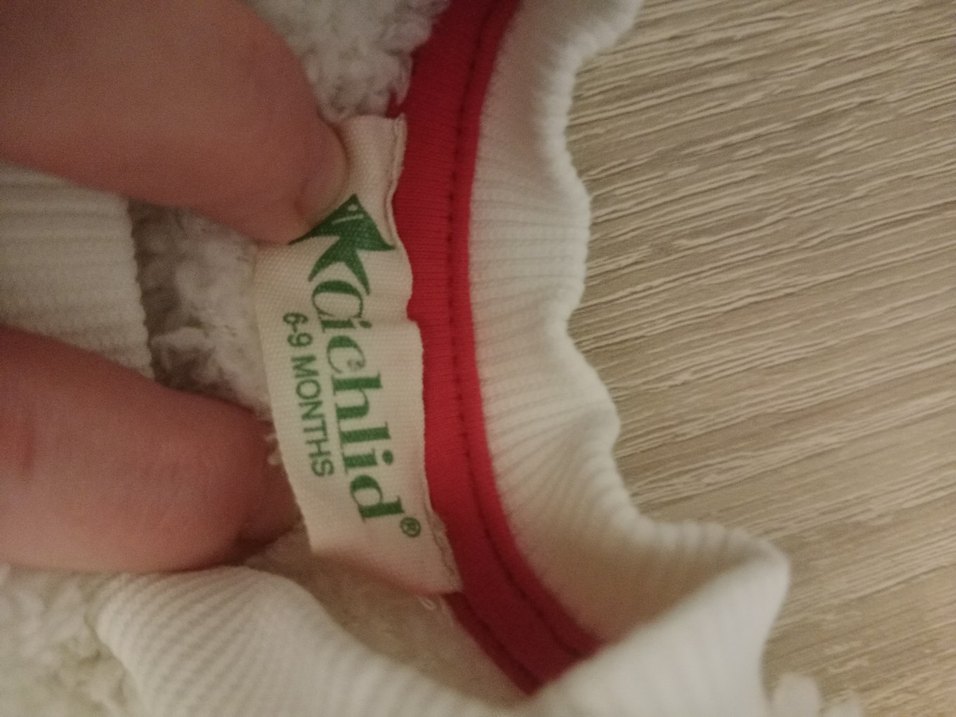 Kız Çocuk Beyaz Peluş Geyik Desenli Kazak 6-9 ay - Görsel 3