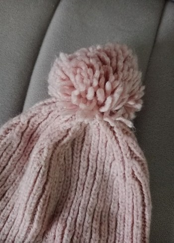 Pembe Örgü Kadın Bere - Görsel 3