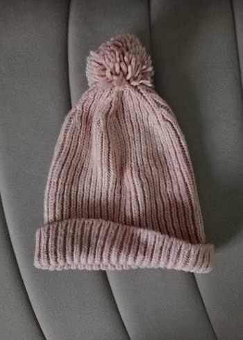 Pembe Örgü Kadın Bere - Görsel 2
