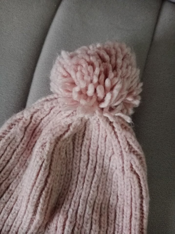 Pembe Örgü Kadın Bere - Görsel 3