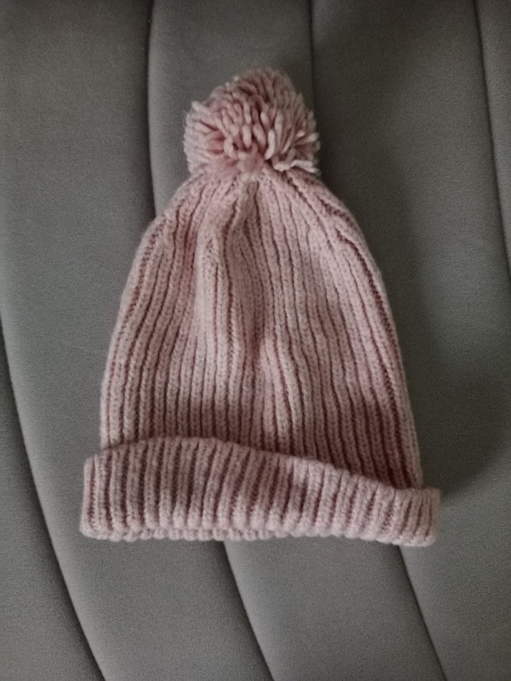 Pembe Örgü Kadın Bere - Görsel 2