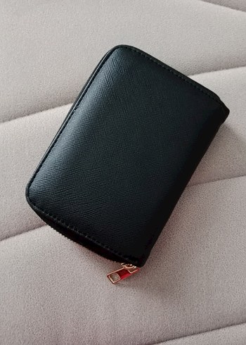 Siyah Deri Fermuarlı Kadın Cüzdanı - Görsel 2