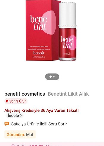 Benefit Rose-Tinted Likit Allık 2ml - Görsel 4