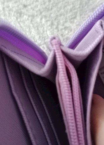 Mor Ekose Kadın Cüzdanı Fermuarlı - Görsel 5