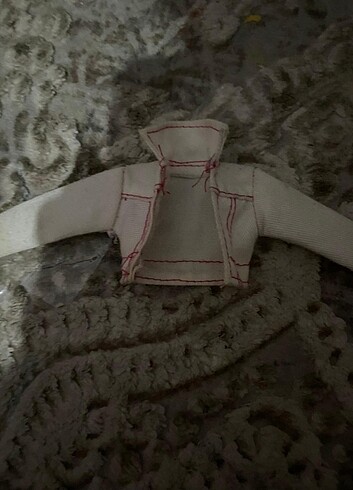 Beyaz crop ceket 