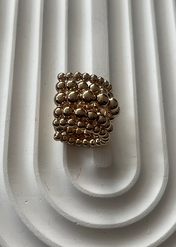 Mini Altın Boncuklu Yılan Desenli cuff - Görsel 2