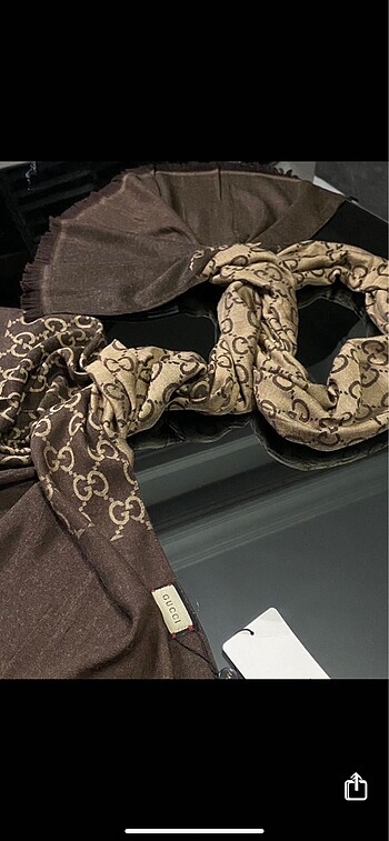 Gucci Gucci çift taraflı yün ipek şal