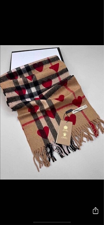 Burberry 100% yün atkı